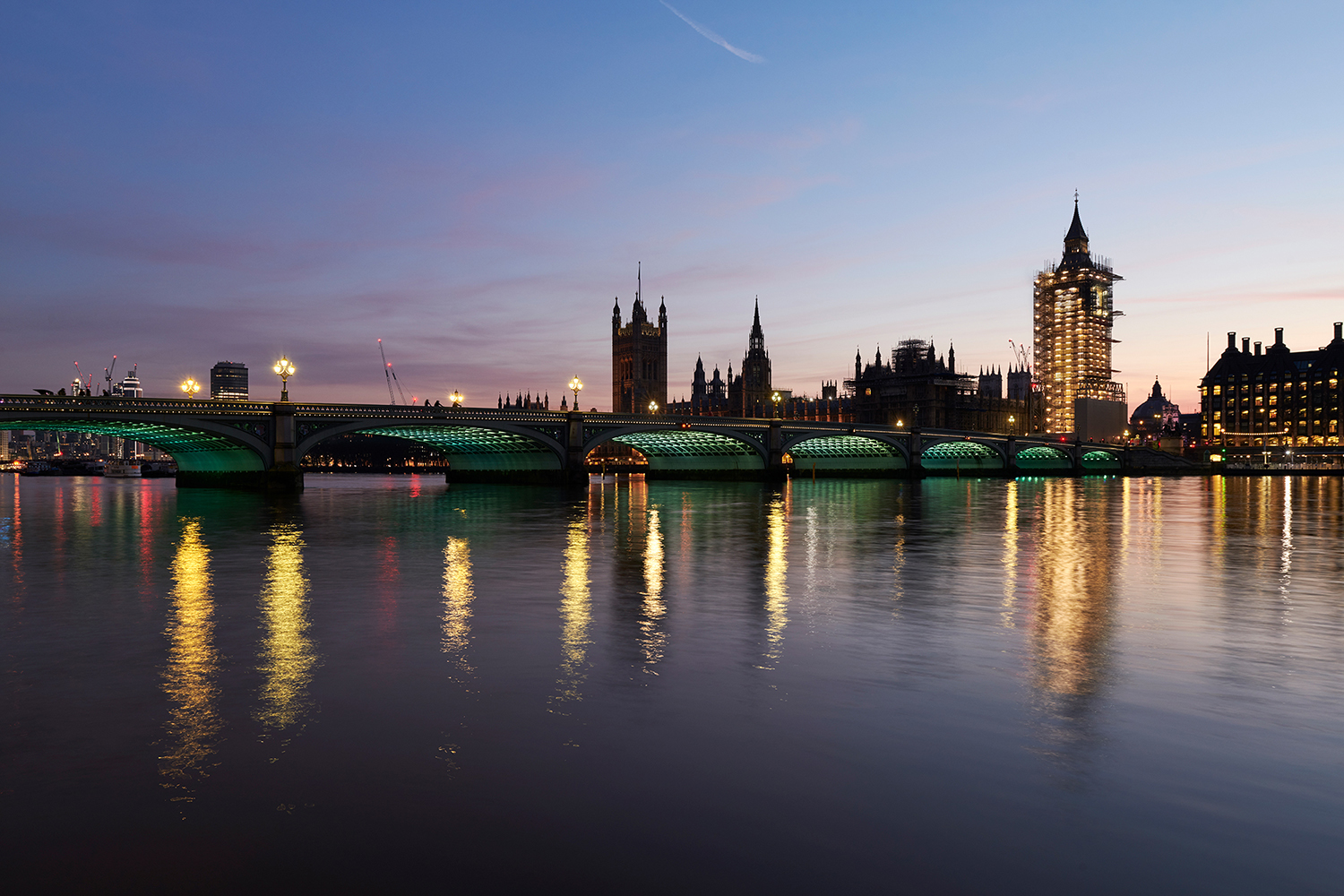 Westminster Bridge Illuminated River © James Newton
