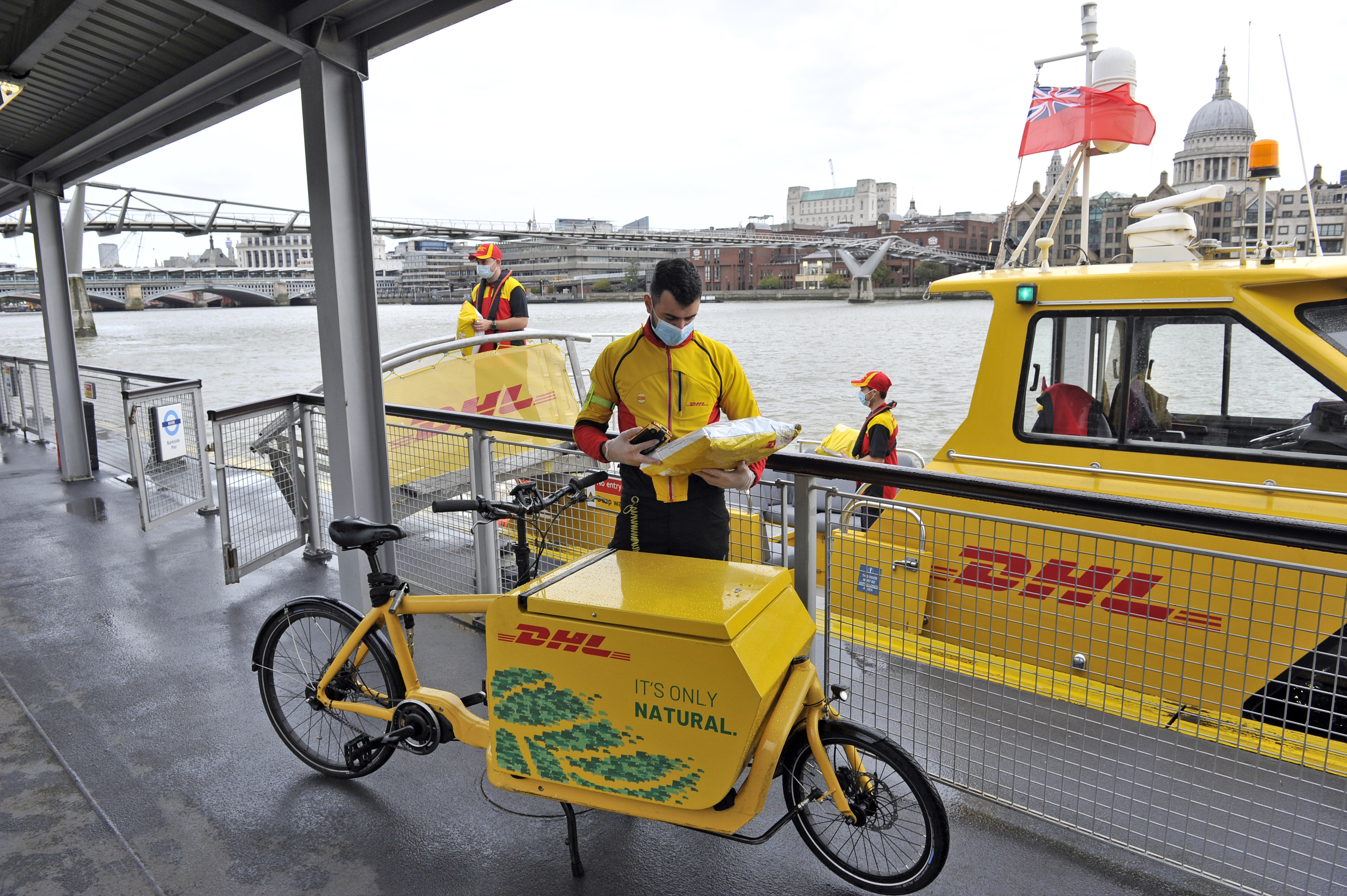 DHL Express Riverboat With Bikes