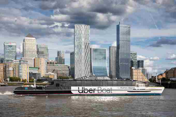 Uber Boat By Thames Clippers at Canary Wharf