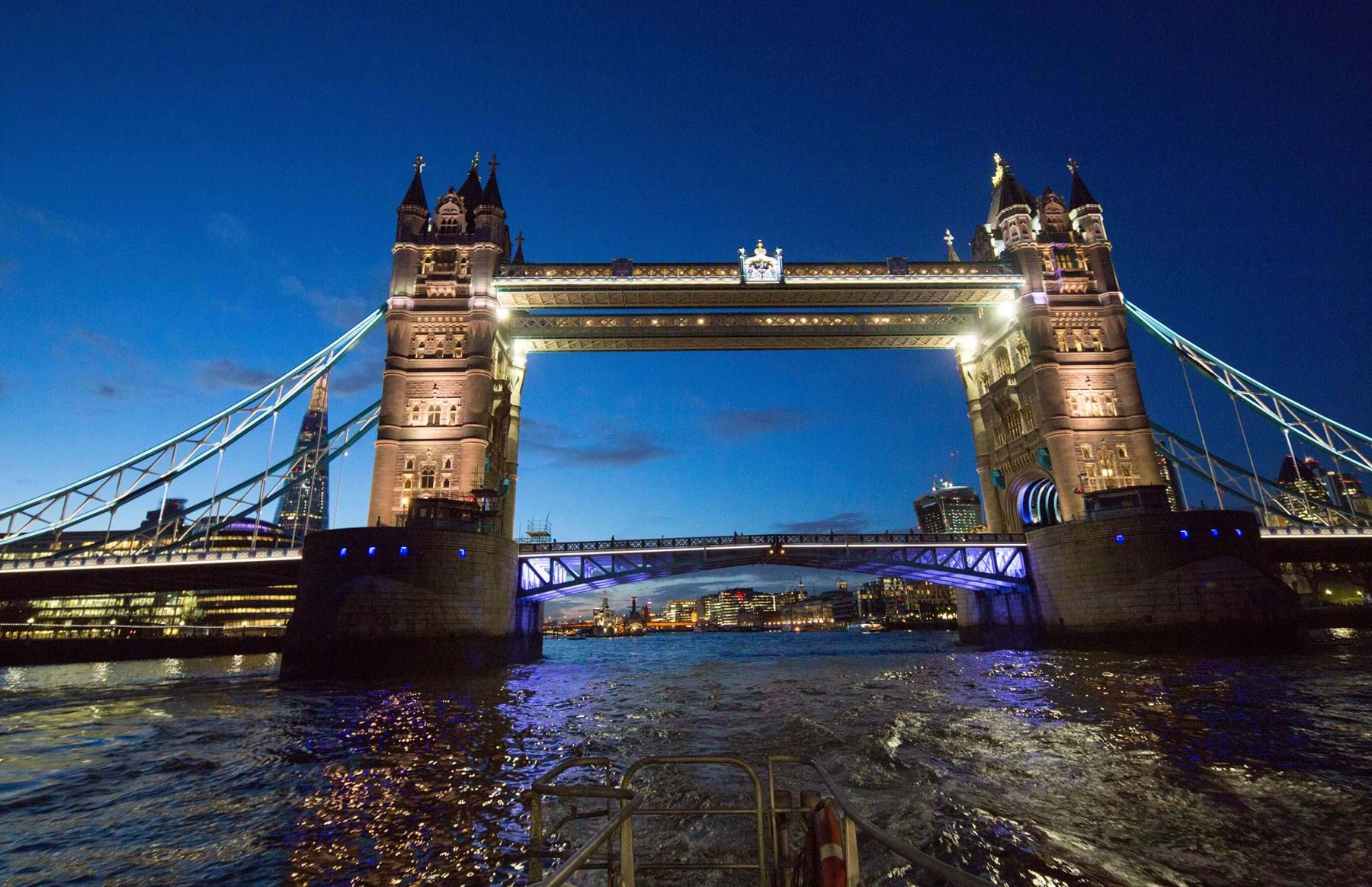 Night view of Tower Bridge