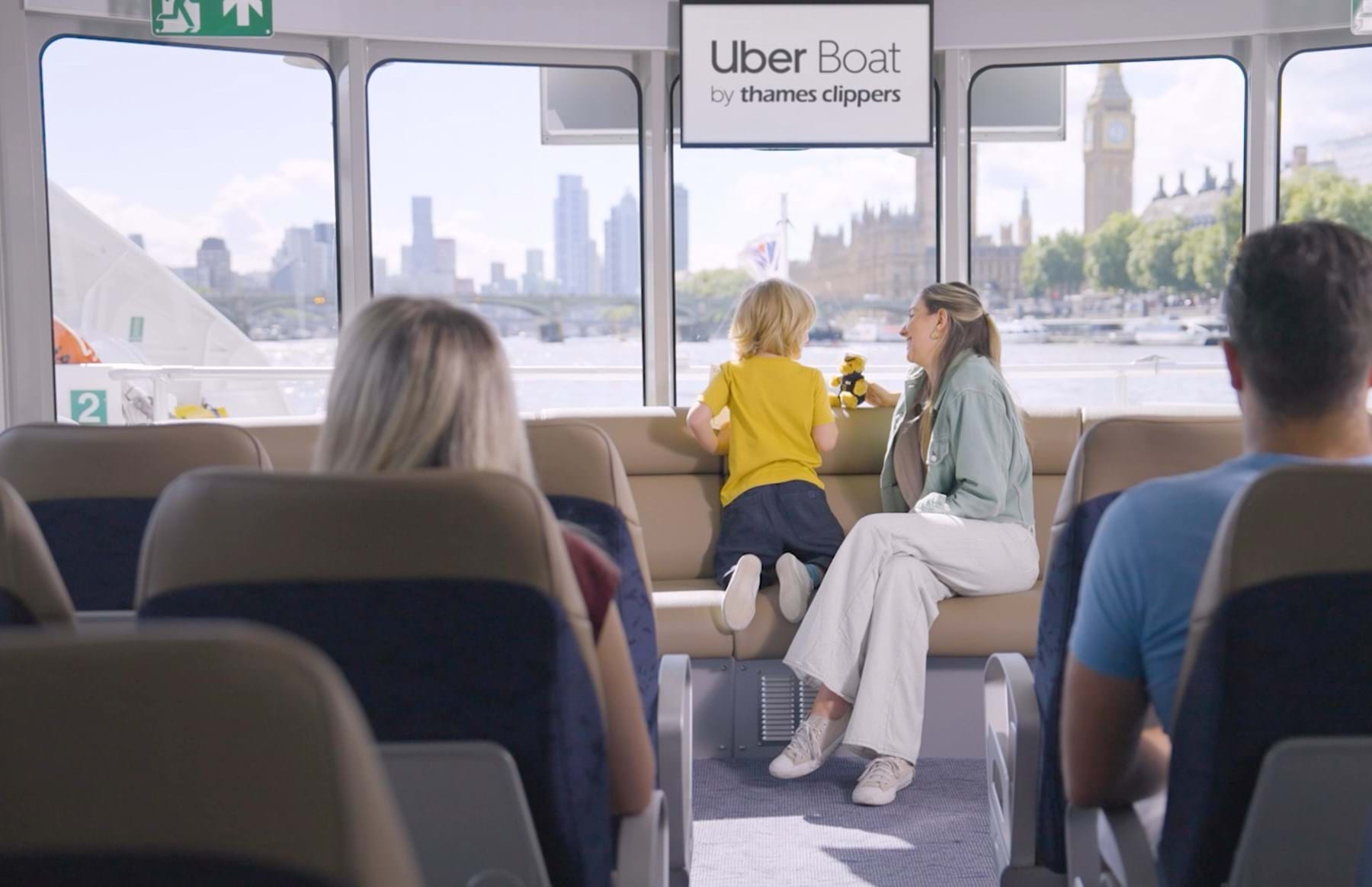 Mum and son with Captain Collins